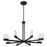 Oxygen Lighting Gamma 8Lt 5Cct LED Chandelier, Black - 3-651-15