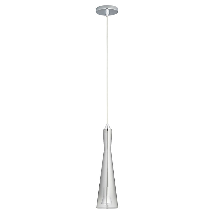 Oxygen Lighting Cornet Smoke Ombre 3500K 120V Pendant, Pol Chrome - 3-651-351314