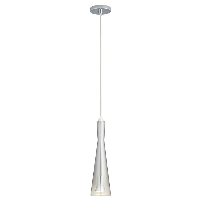 Oxygen Lighting Cornet Smoke Ombre 3500K 120V Pendant, Pol Chrome