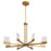 Oxygen Lighting Gamma 8Lt 5Cct LED Chandelier, Brushed Brass - 3-651-56