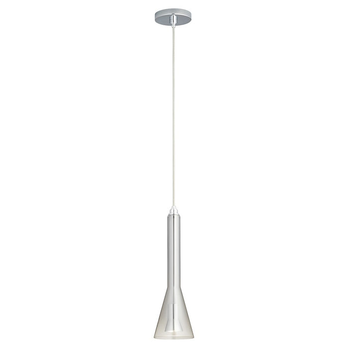 Oxygen Lighting Liberty 2700K Smk Ombre 120V Pendant, Pol Chrome