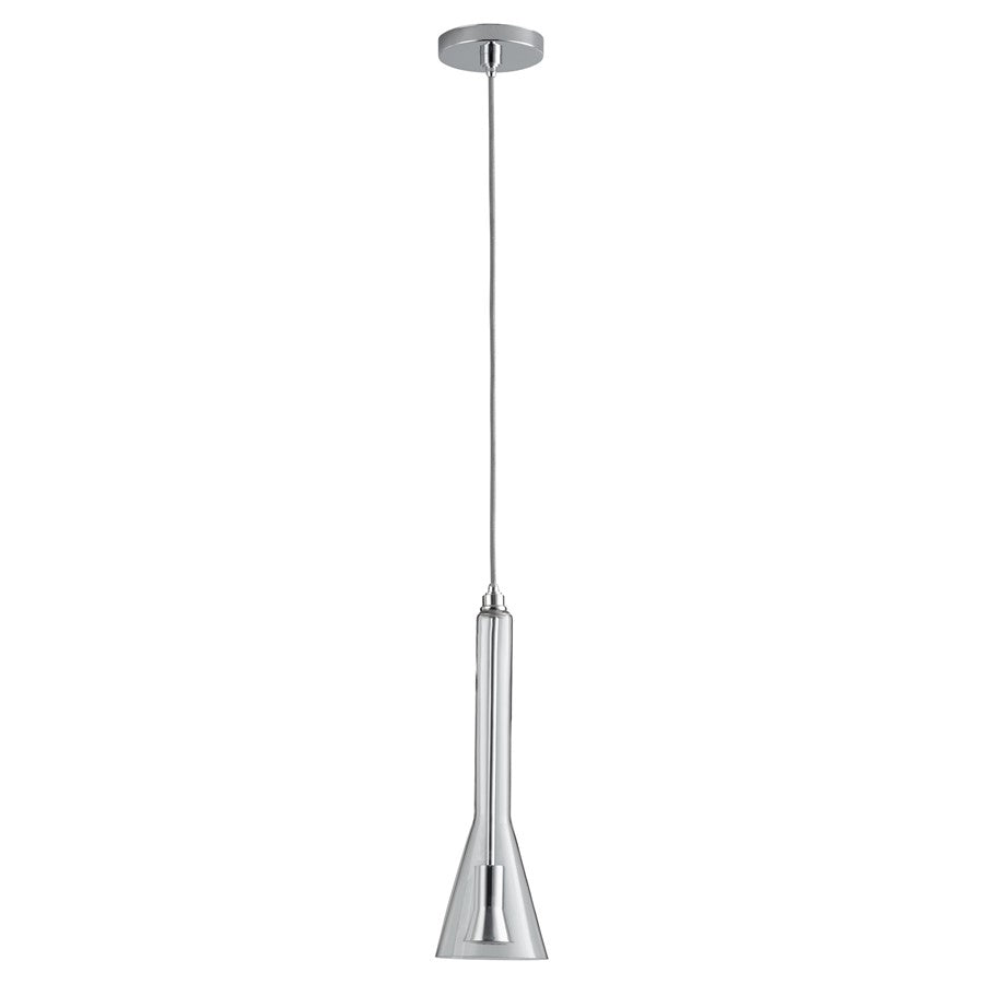 Oxygen Lighting Liberty 4000K Clear 120V Pendant, Polished Chrome - 3-652-4014