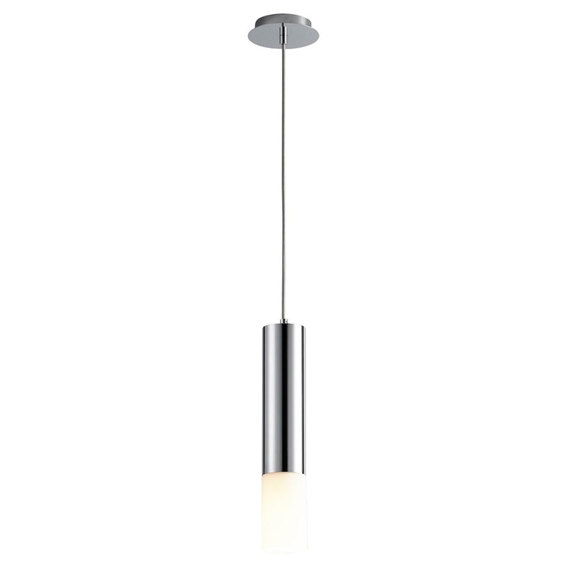 Oxygen Lighting Opus 3500K Glass Pendant 120V, Polished Chrome