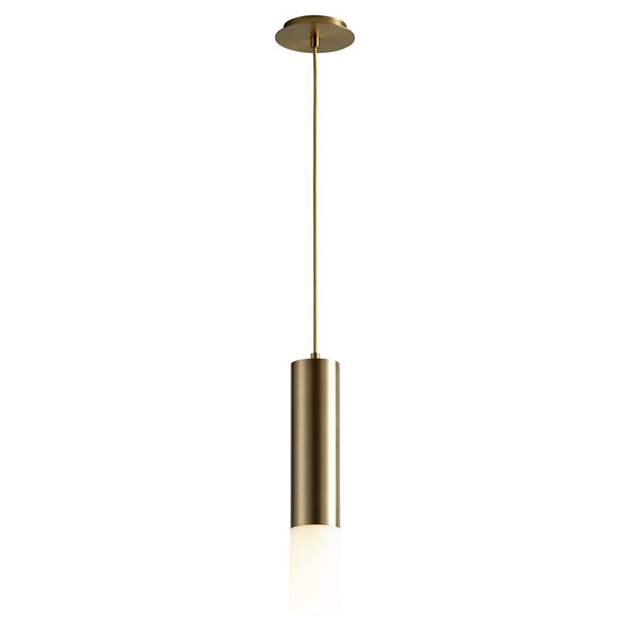 Oxygen Lighting Opus 3500K Glass Pendant 120V, Aged Brass