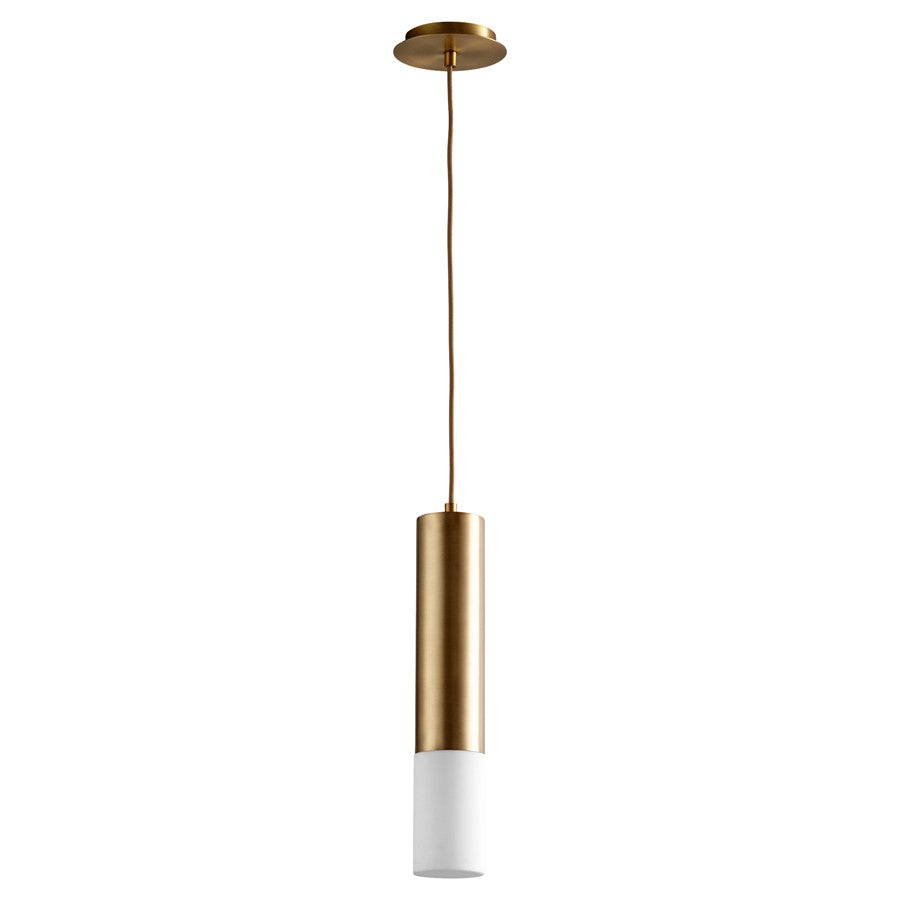 Oxygen Lighting Opus 3500K Acrylic Pendant 120V, Aged Brass - 3-654-3540