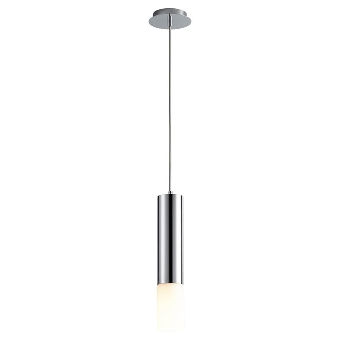 Oxygen Lighting Opus 4000K Glass Pendant 120V, Polished Chrome