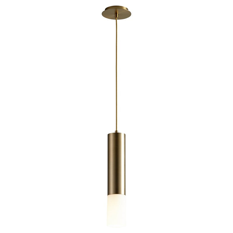 Oxygen Lighting Opus 4000K Glass Pendant 120V, Aged Brass