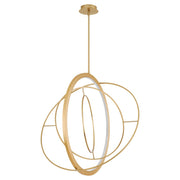 Oxygen Lighting Galilei 29" 5Cct LED Pendant, Aged Brass - 3-658-40
