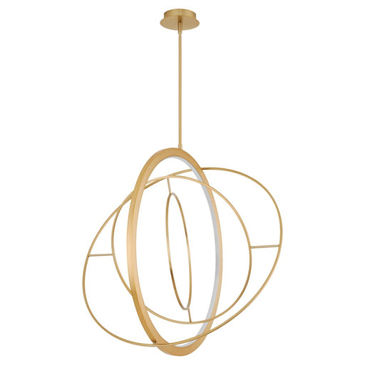 Oxygen Lighting Galilei 29" 5Cct LED Pendant, Aged Brass - 3-658-40