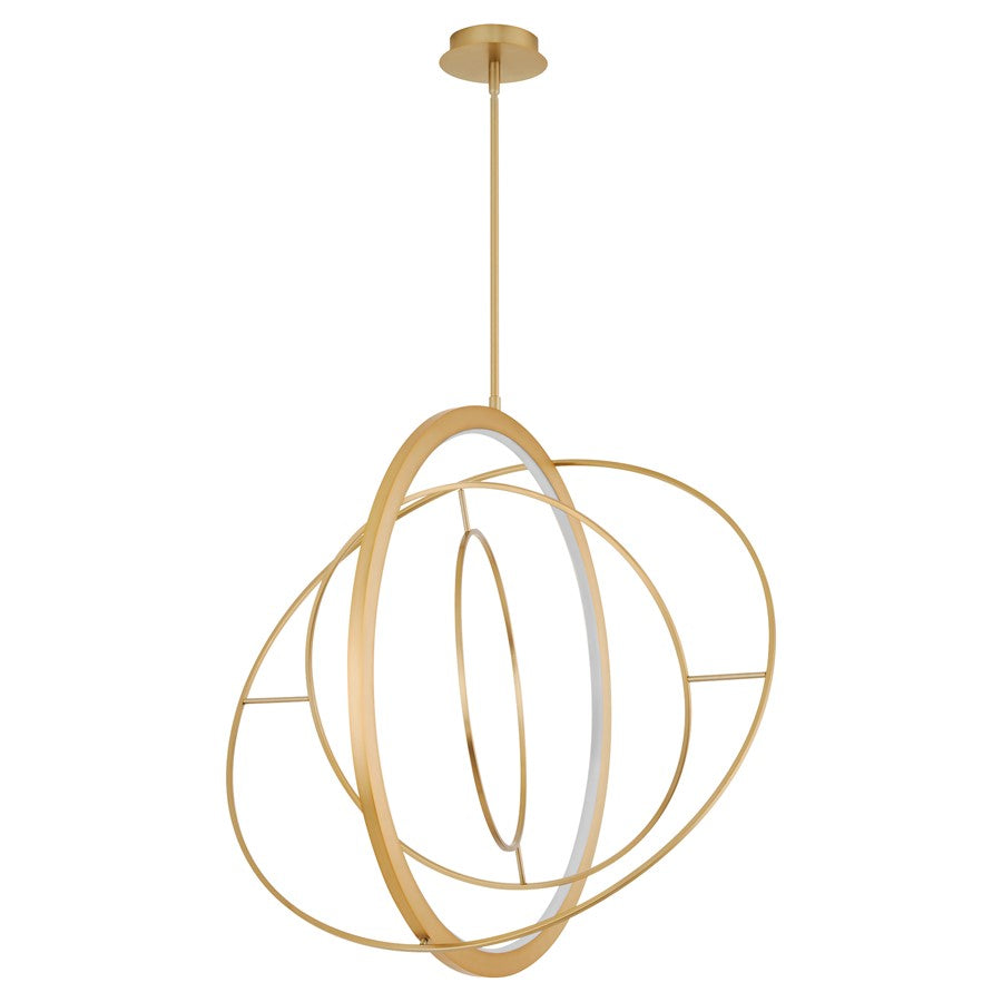Oxygen Lighting Galilei 29" 5Cct LED Pendant, Aged Brass - 3-658-40
