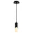 Oxygen Lighting Ellipse 4000K Short Pendant 2.75 Glass/Black