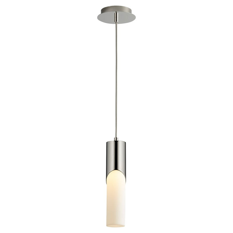 Oxygen Lighting Ellipse 3500K Tall Pendant, 2.75 Acrylic/P Nickel