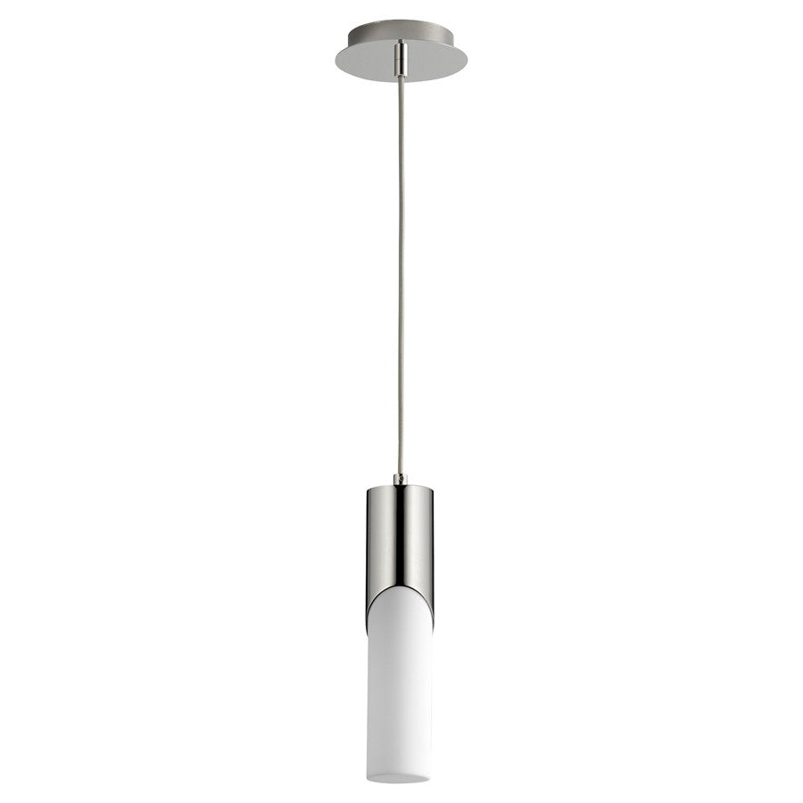 Oxygen Lighting Ellipse 4000K Tall Pendant, 2.75 Acrylic/P Nickel - 3-668-40220