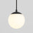 Oxygen Lighting Luna 1 Light 6" Pendant/3000K, Black/Satin Opal