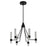 Oxygen Lighting Ethos 6Lt Cct Chandelier, Black - 3-6713-15