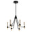 Oxygen Lighting Ethos 6Lt Cct Chandelier, Black