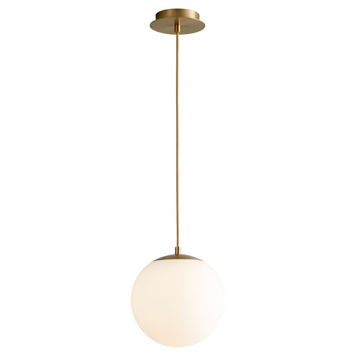 Oxygen Lighting Luna 2700K 10" 120V Pendant, Aged Brass