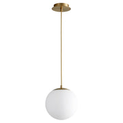 Oxygen Lighting Luna 4000K 10" 120V Pendant, Aged Brass - 3-672-4040