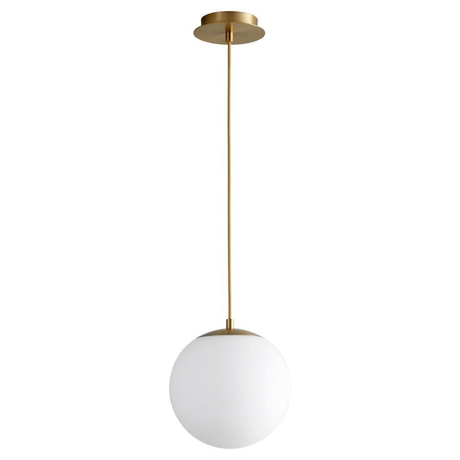 Oxygen Lighting Luna 4000K 10" 120V Pendant, Aged Brass - 3-672-4040