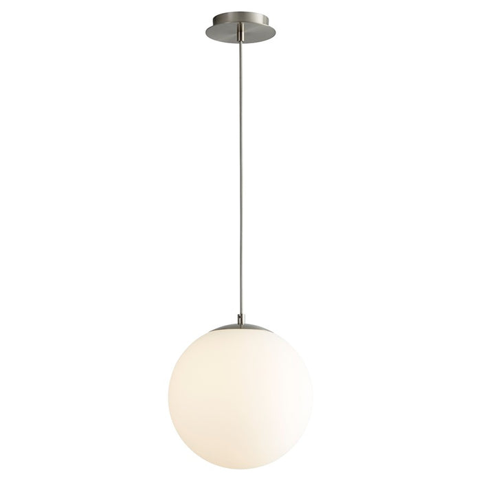 Oxygen Lighting Luna 2700K 12" 120V Pendant, Satin Nickel