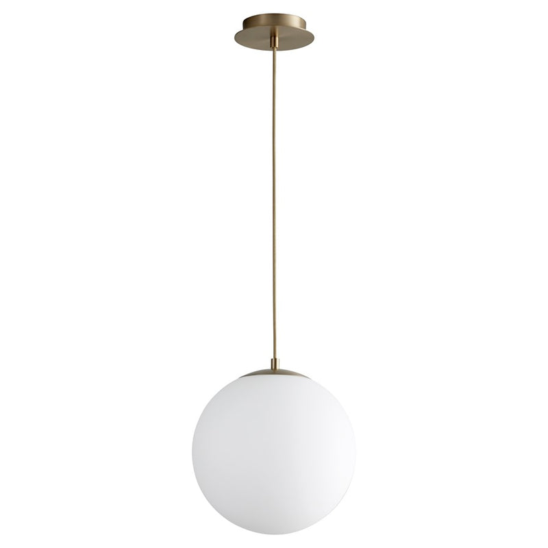 Oxygen Lighting Luna 2700K 12" 120V Pendant, Aged Brass - 3-673-2740