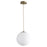 Oxygen Lighting Luna 2700K 12" 120V Pendant, Aged Brass - 3-673-2740