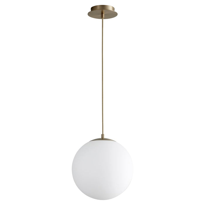 Oxygen Lighting Luna 2700K 12" 120V Pendant, Aged Brass - 3-673-2740