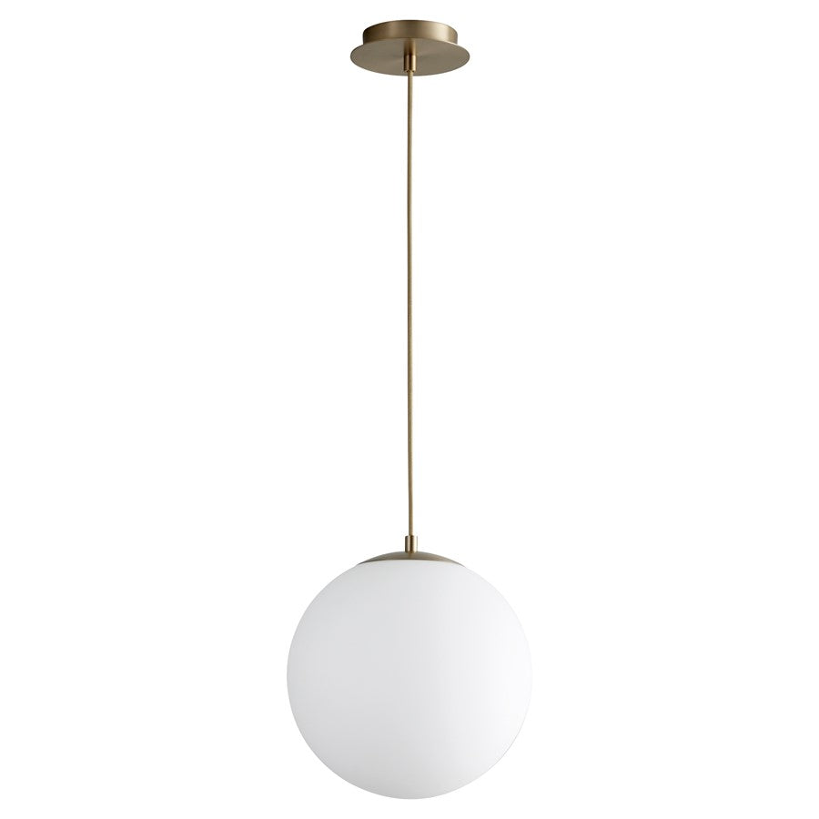 Oxygen Lighting Luna 2700K 12" 120V Pendant, Aged Brass - 3-673-2740