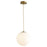 Oxygen Lighting Luna 2700K 12" 120V Pendant, Aged Brass