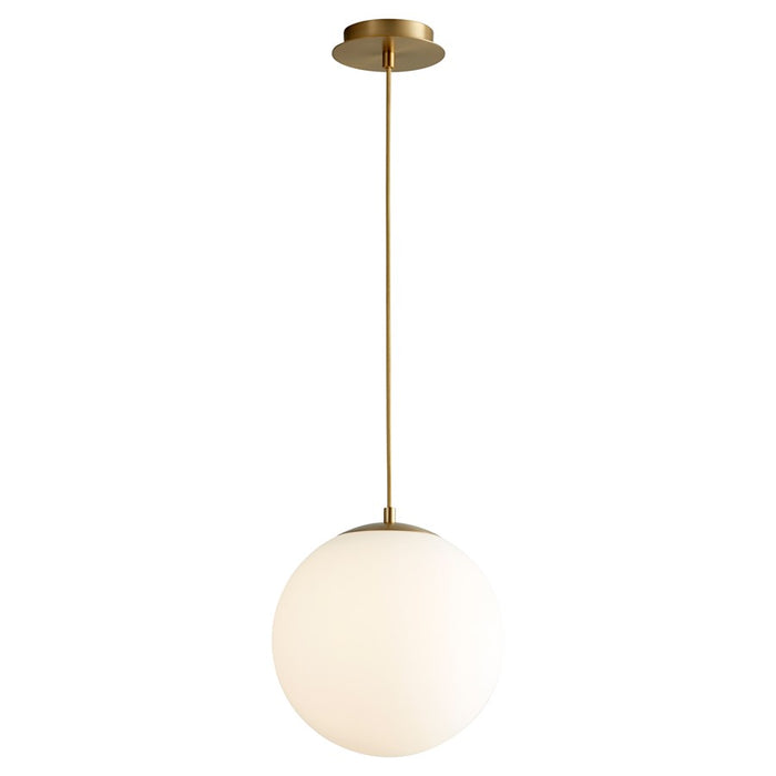 Oxygen Lighting Luna 2700K 12" 120V Pendant, Aged Brass