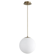 Oxygen Lighting Luna 3500K 12" 120V Pendant, Aged Brass - 3-673-3540
