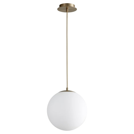 Oxygen Lighting Luna 4000K 12" 120V Pendant, Aged Brass - 3-673-4040