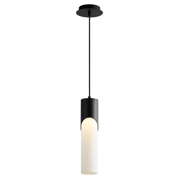 Oxygen Lighting Ellipse 2700K Tall Pendant, 3.5 Glass/Black