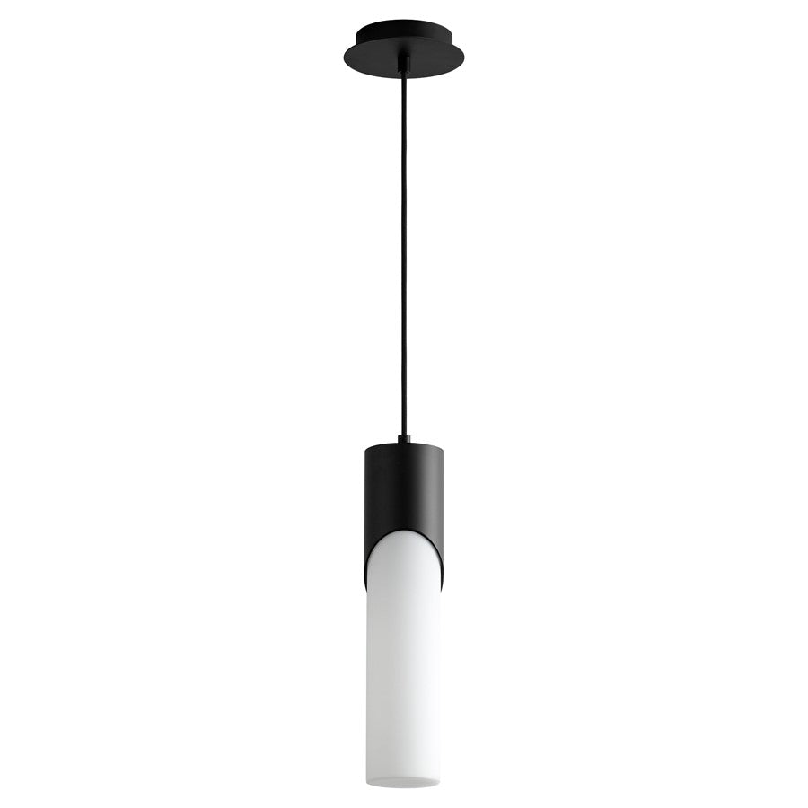 Oxygen Lighting Ellipse 4000K Tall Pendant, 3.5 Glass/Black - 3-678-40115