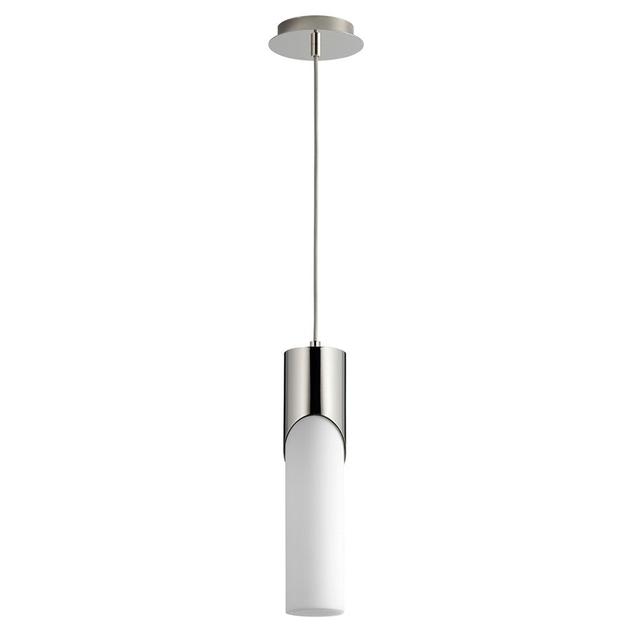 Oxygen Lighting Ellipse 4000K Tall Pendant, 3.5 Glass/Pol Nickel - 3-678-40120