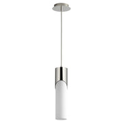 Oxygen Lighting Ellipse 4000K Tall Pendant, 3.5 Acrylic/Pol Nickel - 3-678-40220