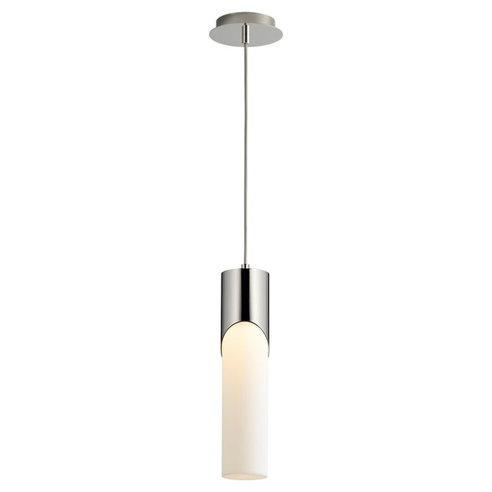 Oxygen Lighting Ellipse 4000K Tall Pendant, 3.5 Acrylic/Pol Nickel