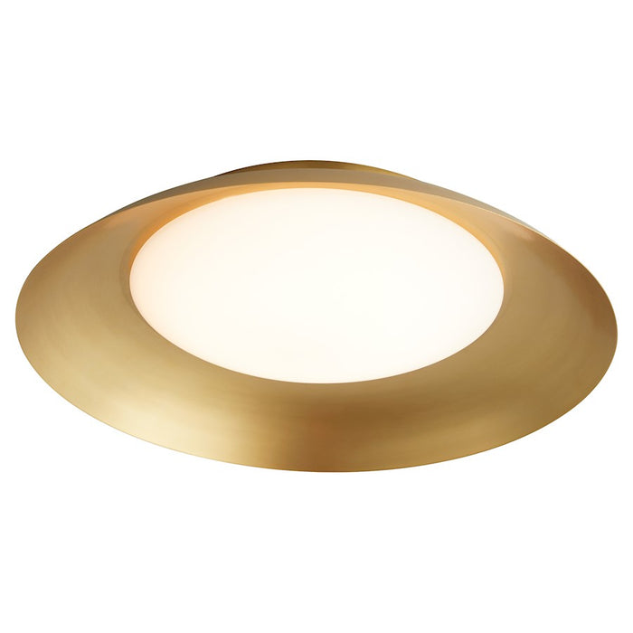 Oxygen Lighting Bongo 1 Light 20" Flush Mount, Aged Brass