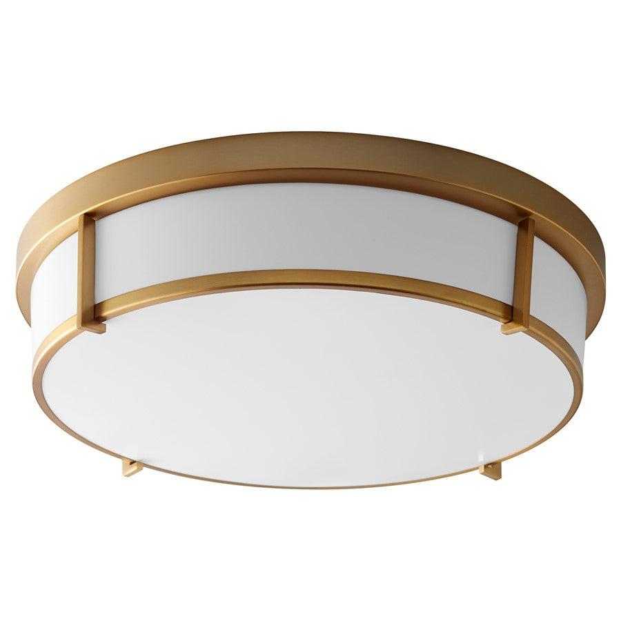 Oxygen Lighting Io 17" 120V Ceiling Mount Em, Aged Brass - 3-689-40-EM