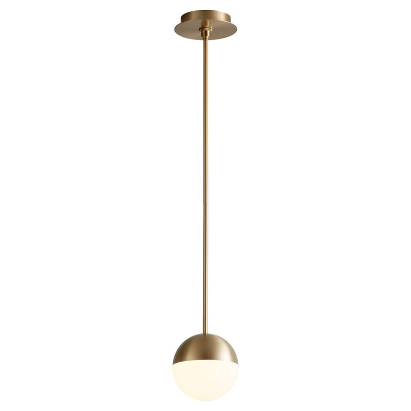 Oxygen Lighting Mondo 2700K 6" Pendant, Aged Brass