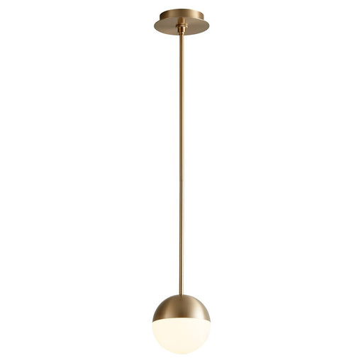 Oxygen Lighting Mondo 4000K 6" Pendant, Aged Brass