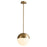 Oxygen Lighting Mondo 4000K 12" Pendant, Aged Brass