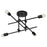 Oxygen Lighting Mika 4Lt Semi Flush, Black - 3-696-15