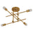 Oxygen Lighting Mika 4Lt Semi Flush, Brushed Brass - 3-696-56