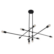 Oxygen Lighting Mika 10Lt Chandelier, Black - 3-697-15