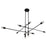 Oxygen Lighting Mika 10Lt Chandelier, Black - 3-697-15