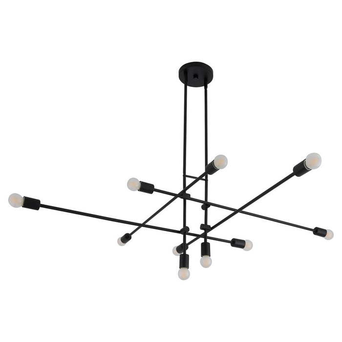 Oxygen Lighting Mika 10Lt Chandelier, Black - 3-697-15