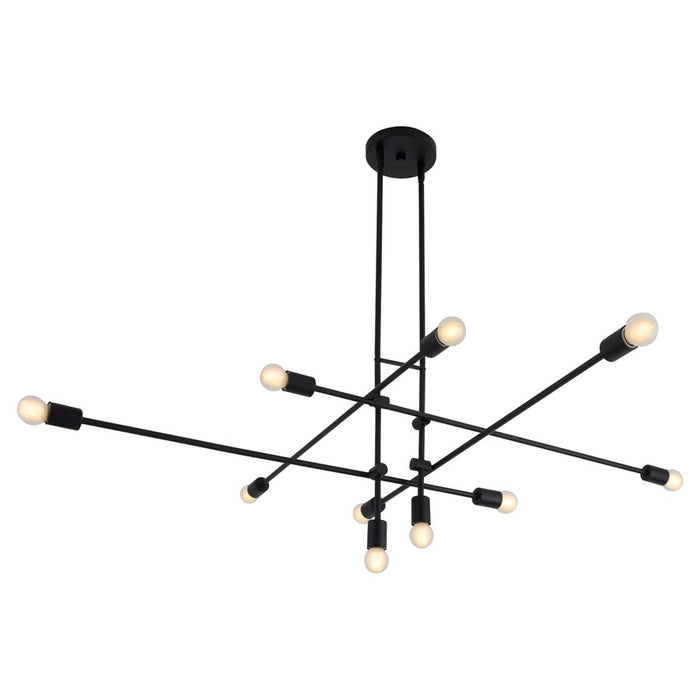 Oxygen Lighting Mika 10Lt Chandelier, Black