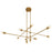 Oxygen Lighting Mika 10Lt Chandelier, Brushed Brass