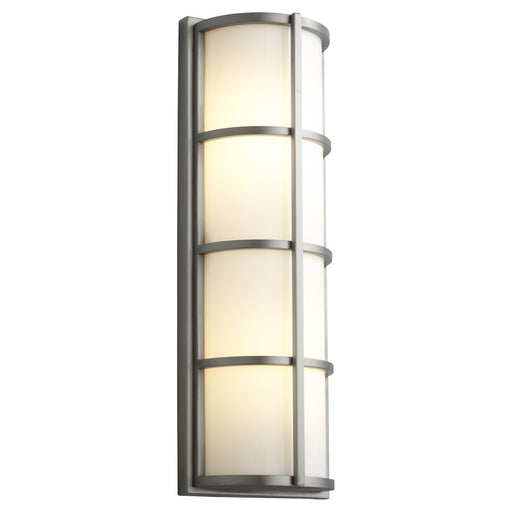 Oxygen Lighting Leda 120V Em Outdoor Sconce, Satin Nickel